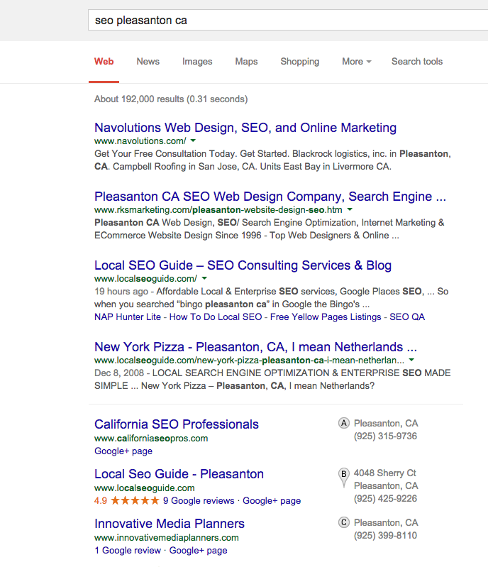 SEO Pleasanton CA